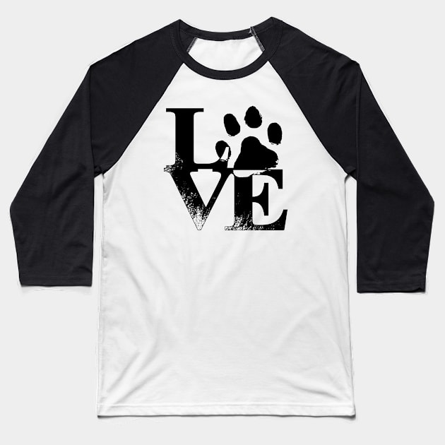 Dog Love Baseball T-Shirt by nikovega21